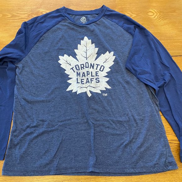 Toronto Maple Leafs Mens Baseball Style Shirt Size L - Picture 1 of 7